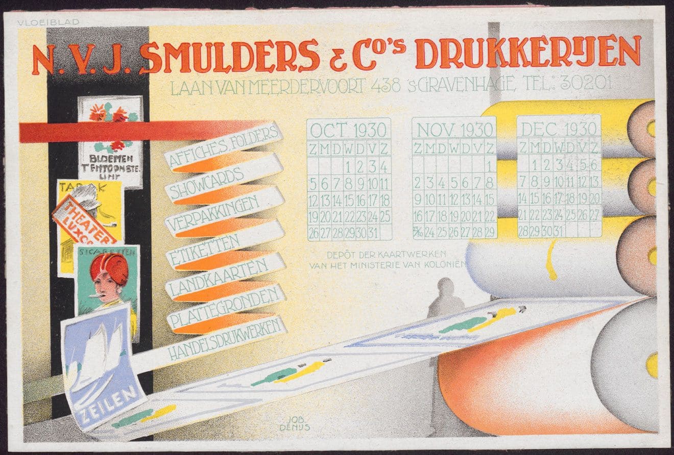 Smulders, drukkerij, Laan van Meerdervoort, jaren 30