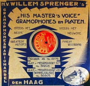 W. Sprenger, platen en radiozaak, Passage 46, ca. 1930