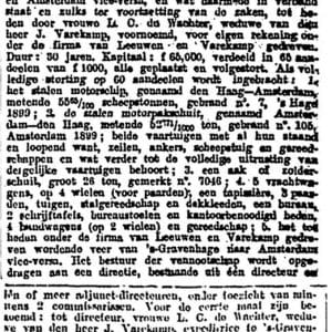 Varekamps Motorbootdienst, beurtvaart, Dunne Bierkade, 1910.