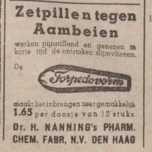 H. Nanning, pharmaceutische en chemische fabriek, Lange Poten 7, 1950