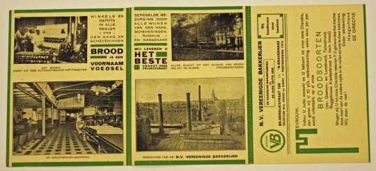 Vereenigde Bakkerijen, HBF, Willems, Bilderdijkstraat 141/141a, 1932
