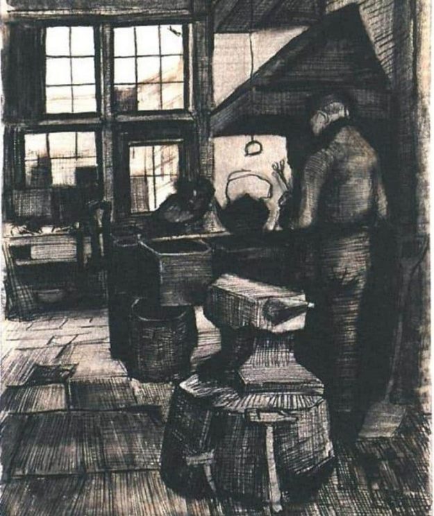 Maessen, smederij, Vleerstraat 14, jaren 30