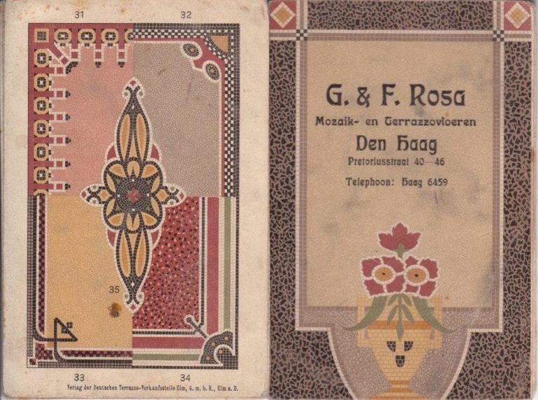 G. & F. Rosa, terrazzo en mozaïekwerken, Pretoriusstraat 40-46, jaren 10