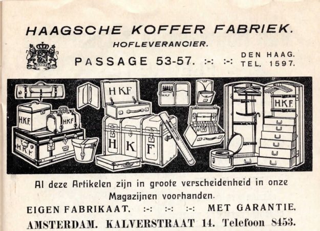 Reclame Haagsche Kofferfabriek, 1915