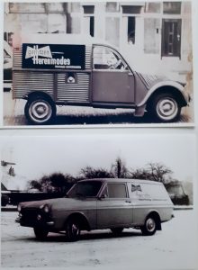 Het autopark van Gerritzen voorzien van het bekende logo.