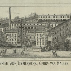 Gebr. van Malsen, timmerfabriek, Frederikstraat, ca. 1900
