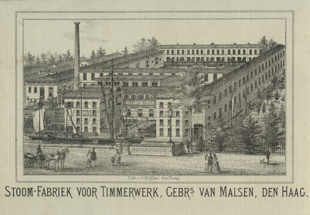 Gebr. van Malsen, timmerfabriek, Frederikstraat, ca. 1900
