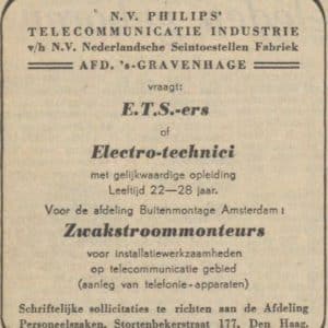 Philips Telecommunicatie, Stortenbekerstraat 177, 1954