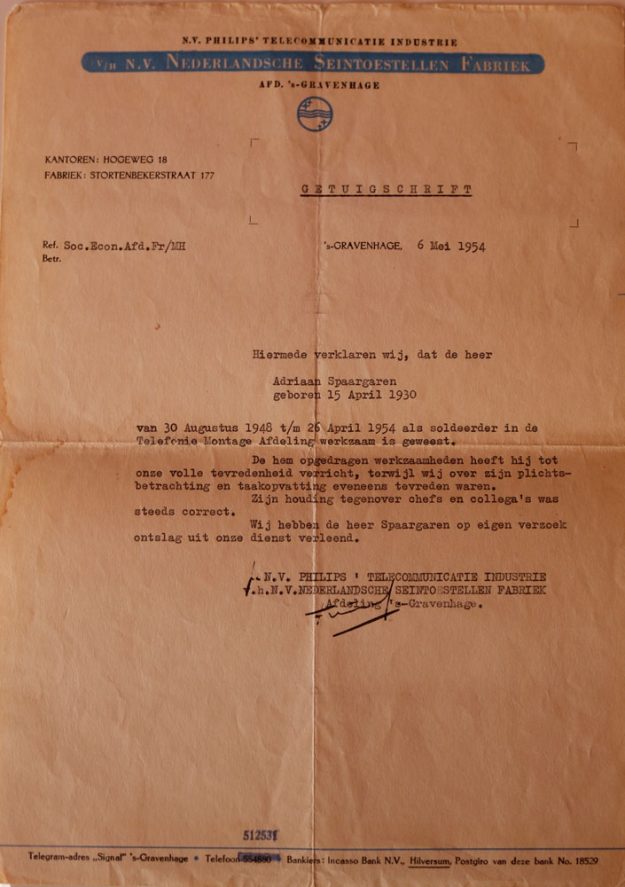 Philips, Stortenbekerstraat 177, 1954