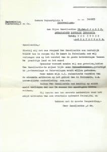 Welkomstbrief aan de nieuwe ambassadeur van Indonesië in Den Haag na de onafhankelijkheid van het land, 1954.