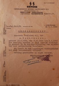 Siemens, automatische telefonie, Stortenbekerstraat, 1946