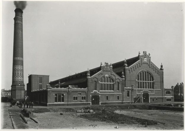 Elektriciteitsfabriek, De Constant Rebecqueplein, ca. 1905