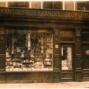 Damen, kantoorboekhandel, Noordeinde 186, ca. 1929