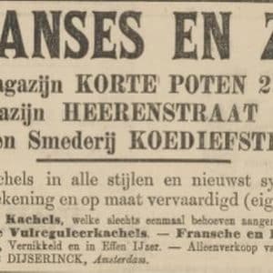L. Franses en Zoon, smederij, Korte Poten 22, 1890
