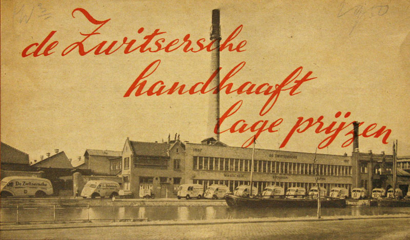Zwitsersche Waschinrichting en ververij ‘Rijswijk’, Geestbrugkade 33-38, 1950