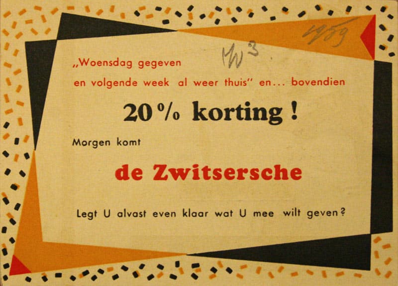 Zwitsersche Waschinrichting en ververij ‘Rijswijk’, Geestbrugkade 33-38, 1959