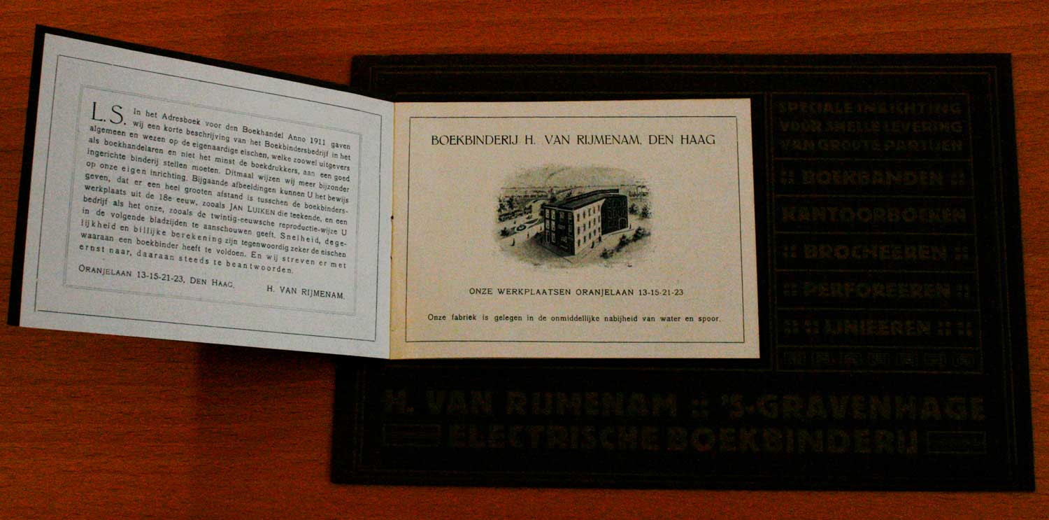 Van Rijmenam, binderij, Fruitweg 17, ca. 1913