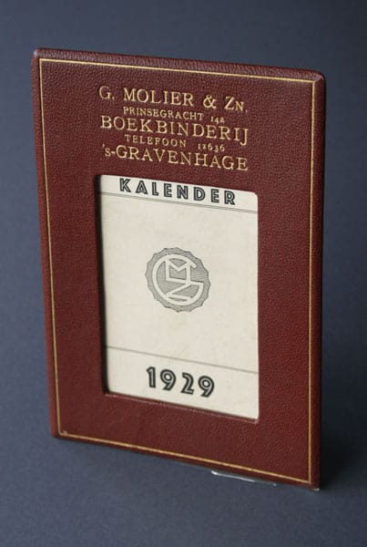 Molier, boekbinders, Prinsegracht 16, 1929