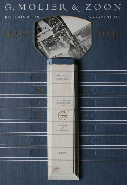 Molier, boekbinders, Prinsegracht 16, 1958
