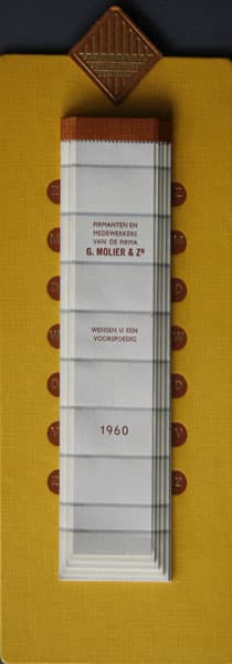 Molier, boekbinders, Prinsegracht 16, 1960
