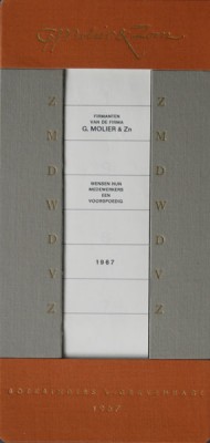 Molier, boekbinders, Prinsegracht 16, 1967