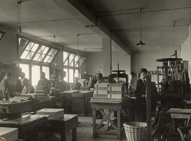G. Molier, boekbinders en linieerders, Prinsegracht 16, jaren 20