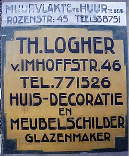 Th. Logher, schildersbedrijf, Johan van Hoornstraat, 2005