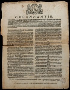 Bakker, ordonnantie broodbakken, 1669