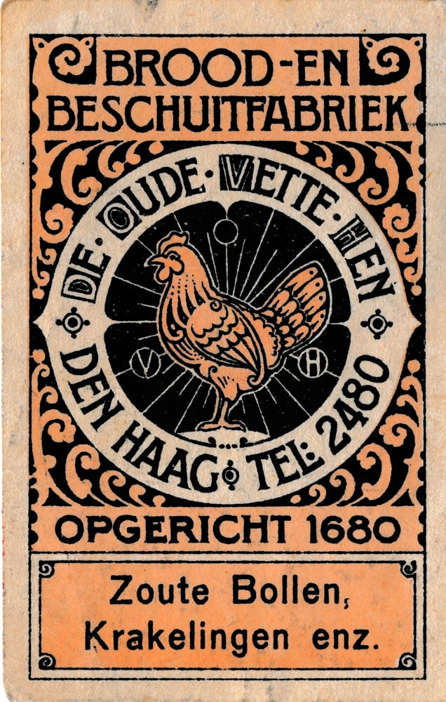De Oude Vette hen, Driehoekjes, ca. 1915