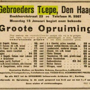Gebr. Teepe, Boekhorststraat 23, 1923
