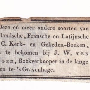 Ten Hagen, drukkerij en uitgeverij, Lange Poten, 19de eeuw