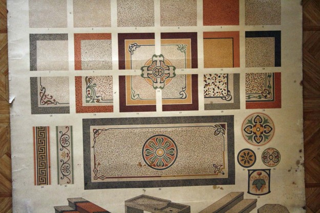 Terrazzocatalogus – eigenlijk een soort voorbeeldplaat van terrazzowerk waaruit men kon kiezen. G. & F. Rosa, terrazzo en mozaïekwerken, Pretoriusstraat 40-46, 2008